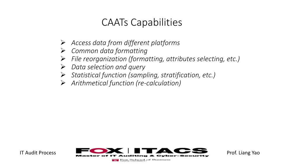 caats capabilities