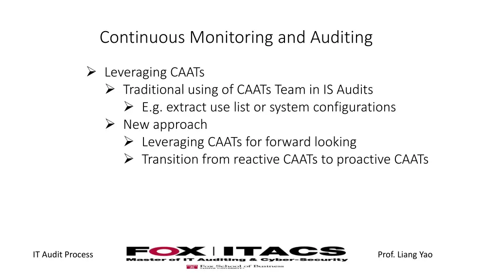 continuous monitoring and auditing 3