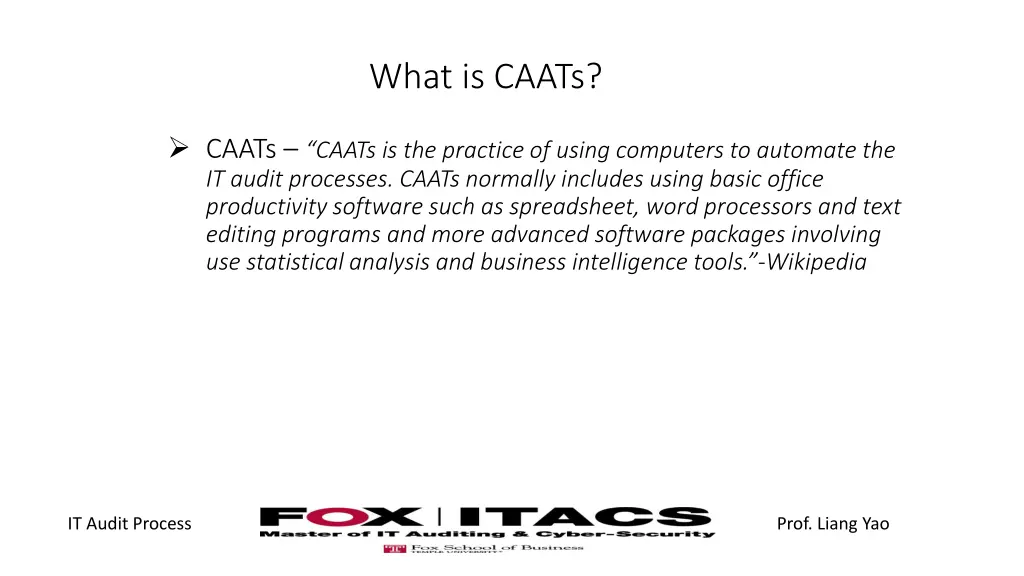 what is caats