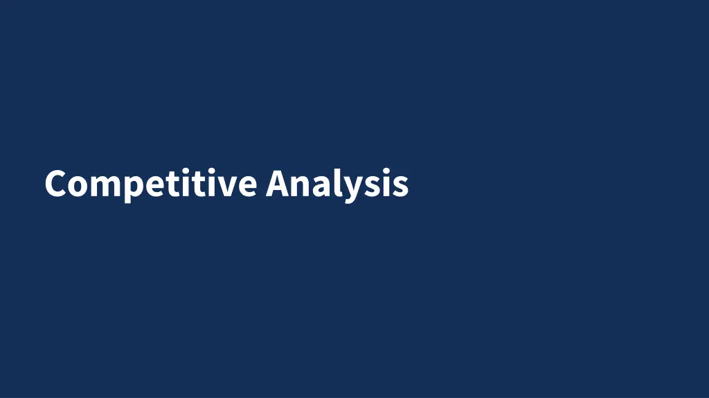 competitive analysis