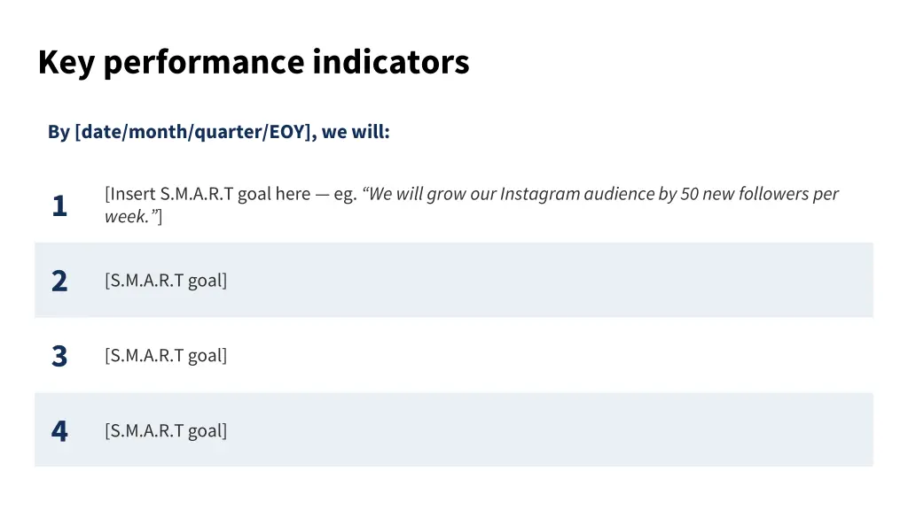 key performance indicators
