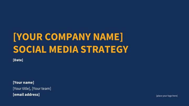 your company name social media strategy
