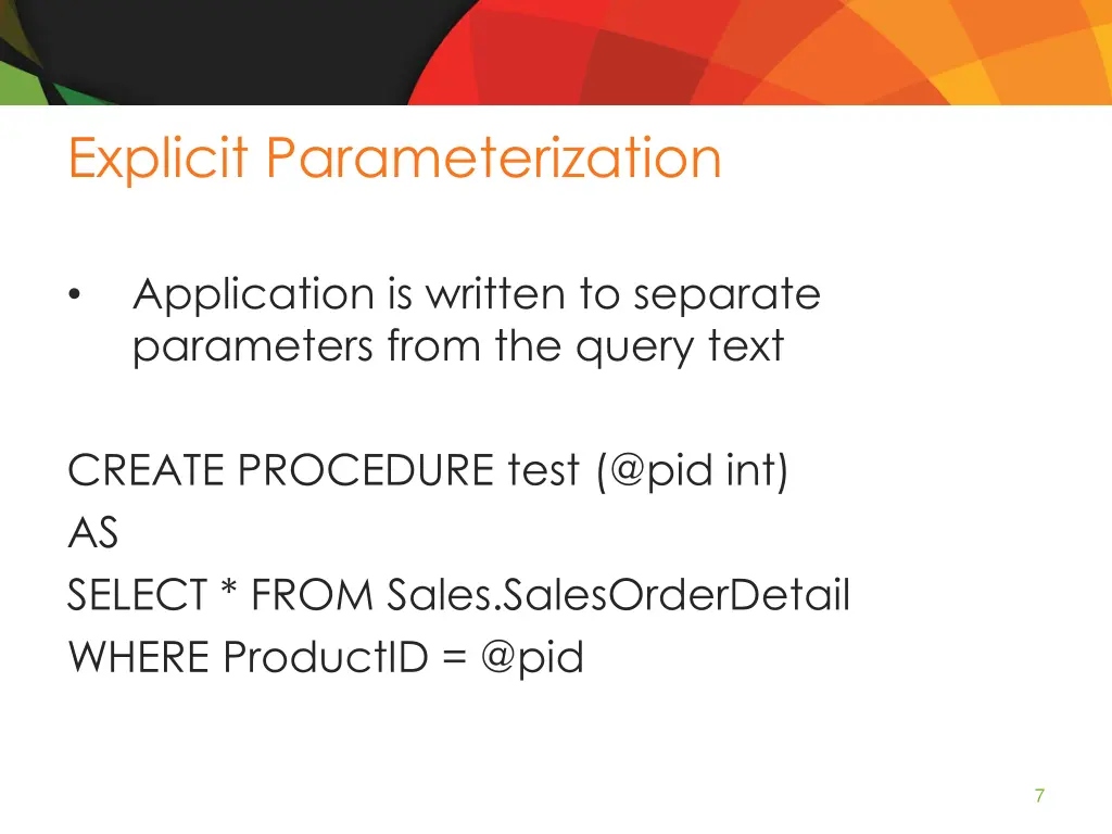 explicit parameterization