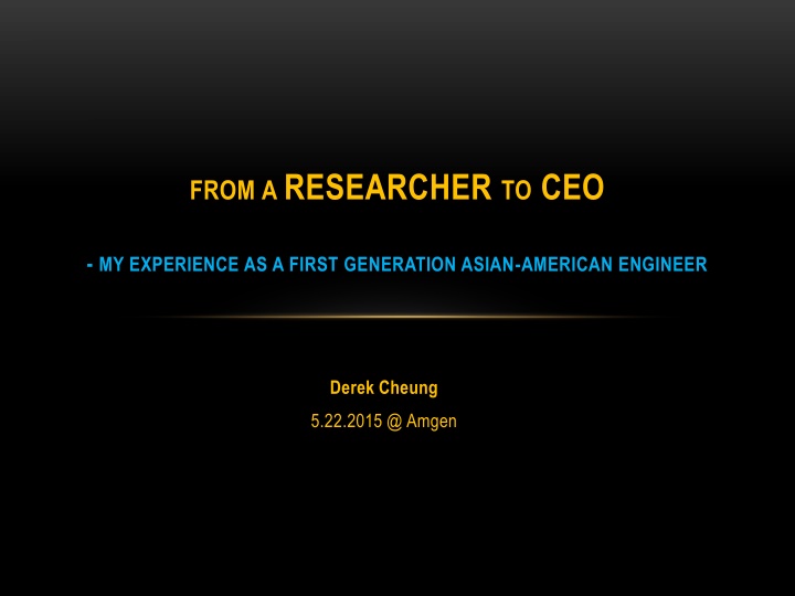from a researcher to ceo