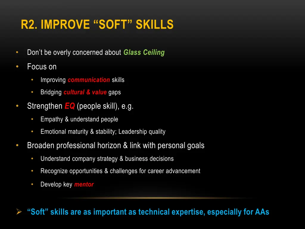 r2 improve soft skills