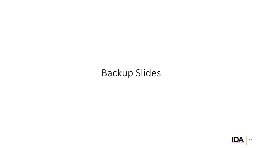 backup slides
