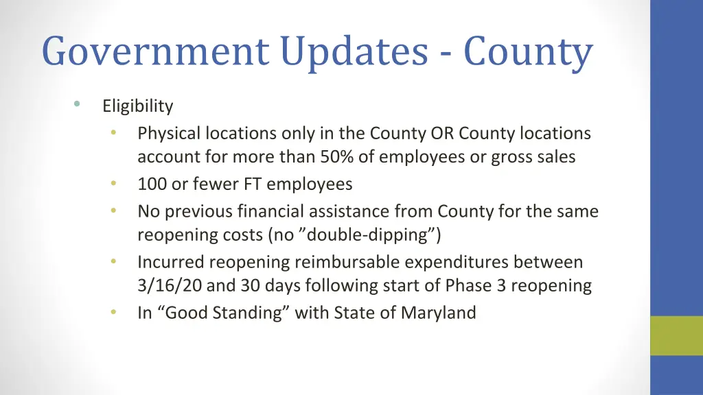 government updates county 1