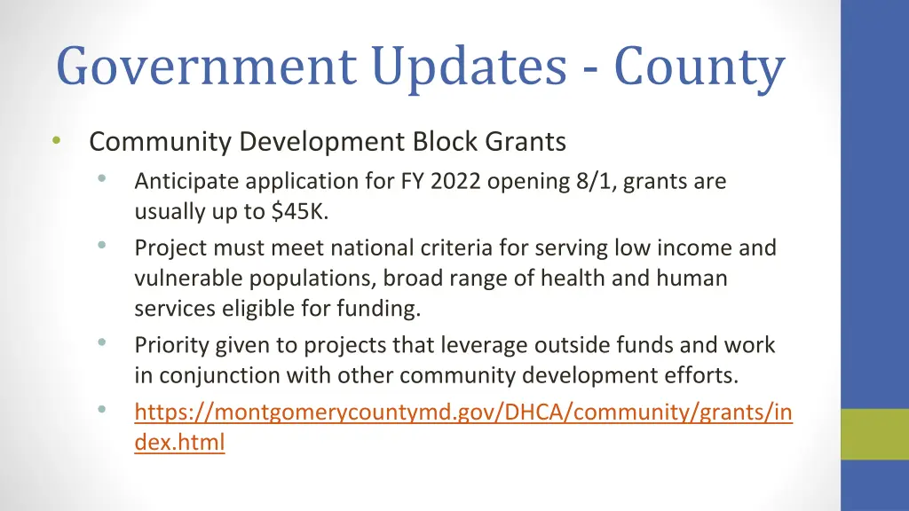 government updates county 5