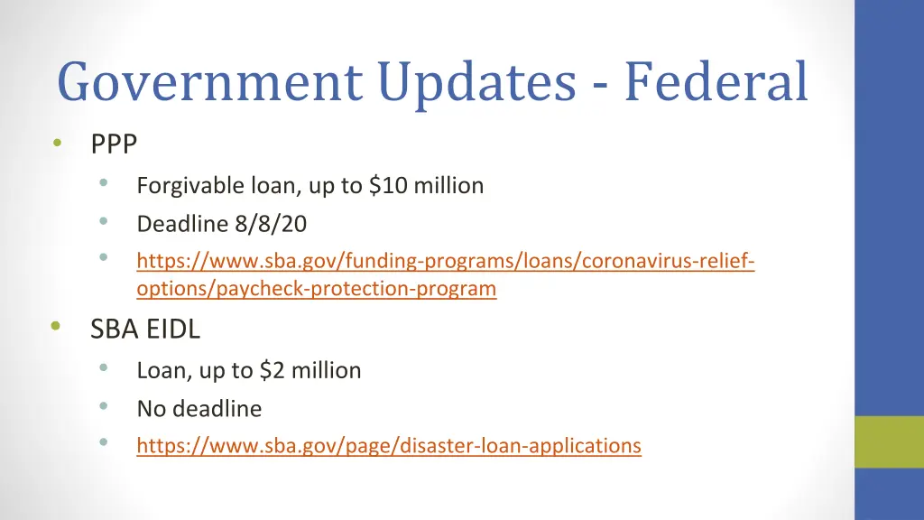government updates federal 1
