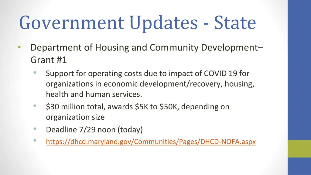 government updates state 1