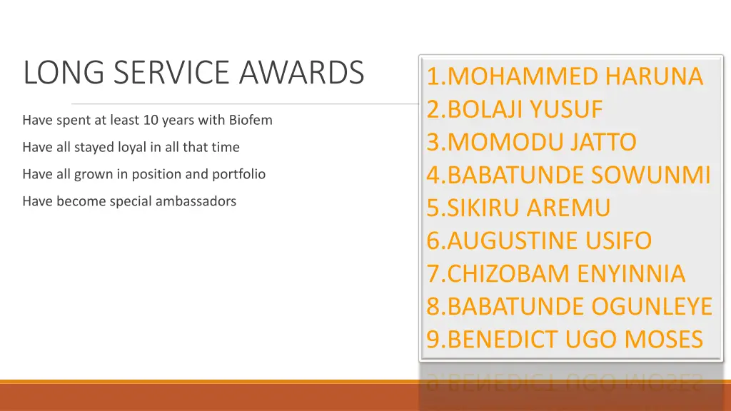 long service awards