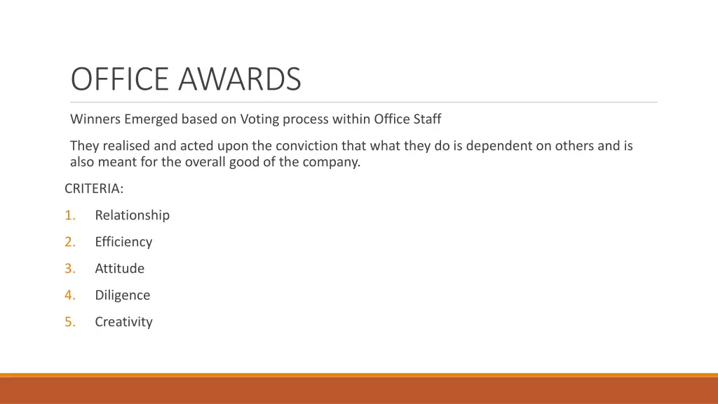 office awards