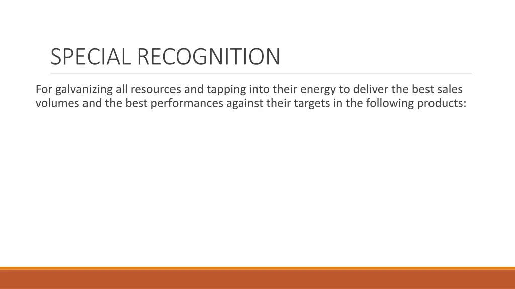 special recognition