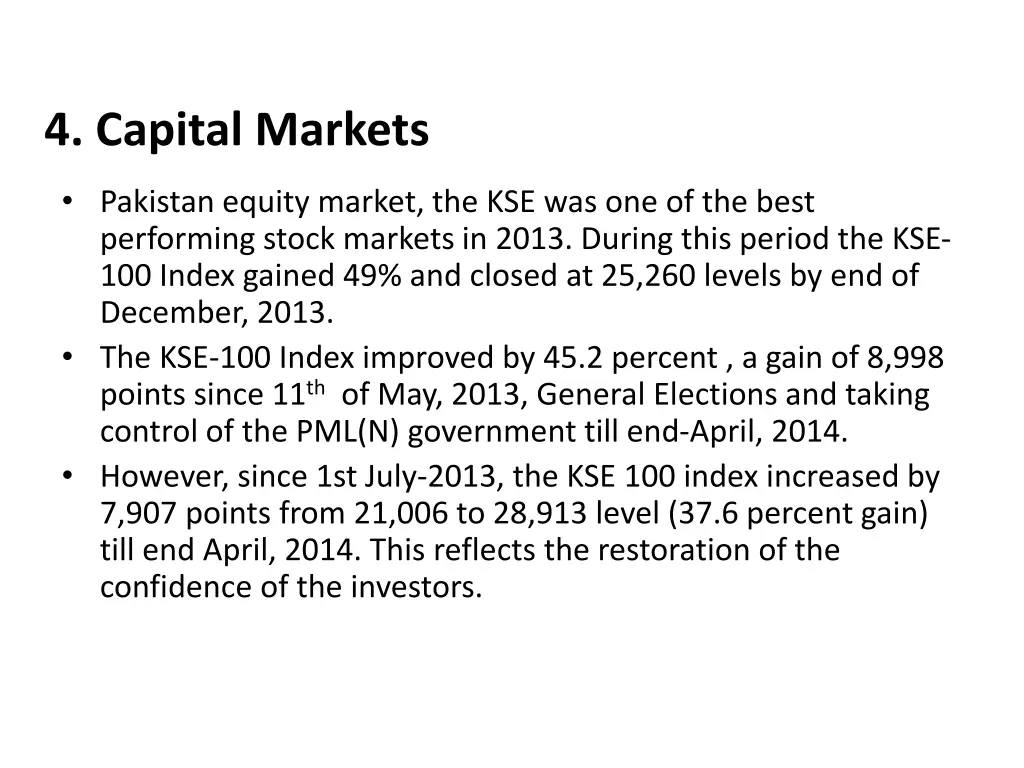 4 capital markets