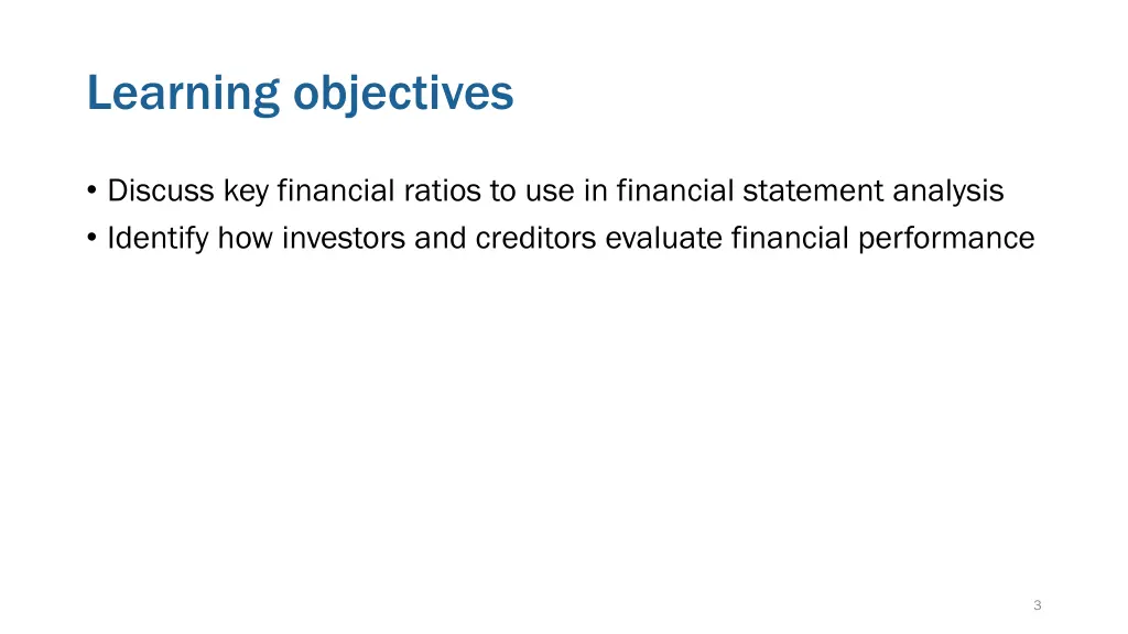 learning objectives