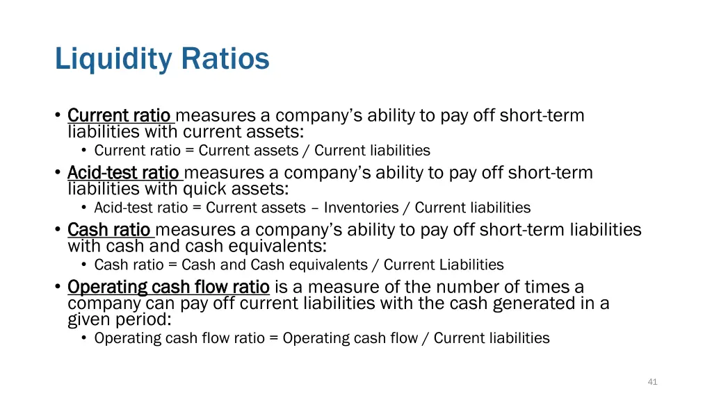 liquidity ratios 1