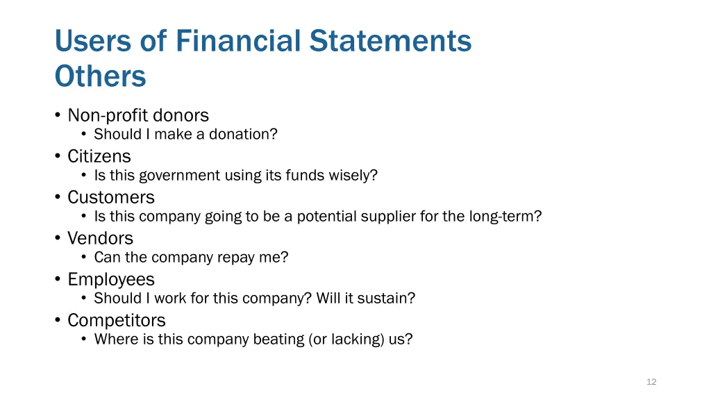 users of financial statements others