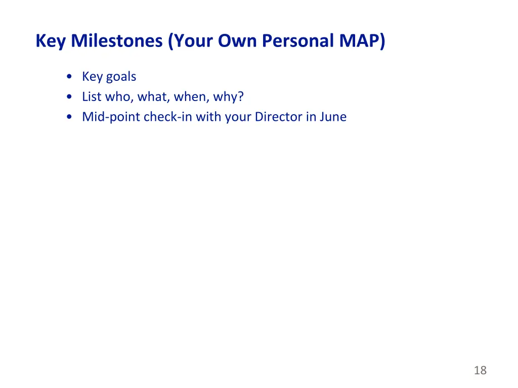 key milestones your own personal map