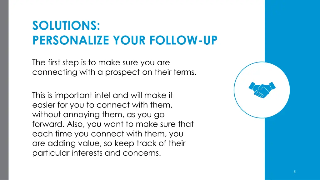 solutions personalize your follow up