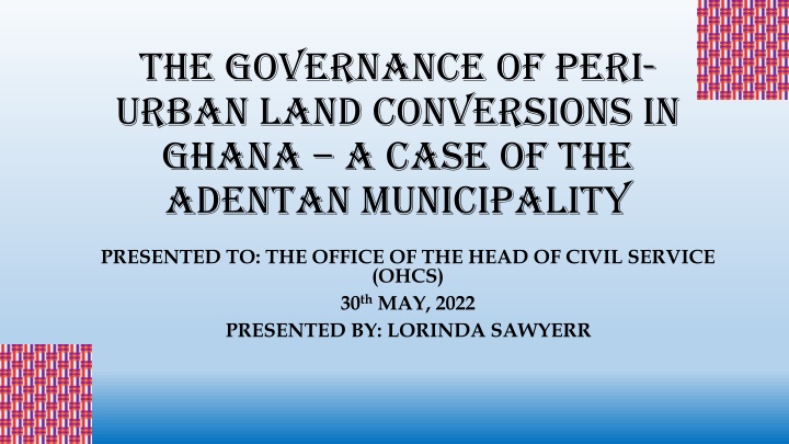 the governance of peri urban land conversions
