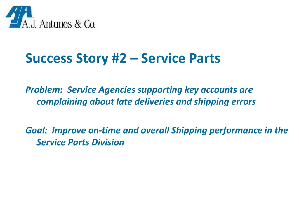 success story 2 service parts