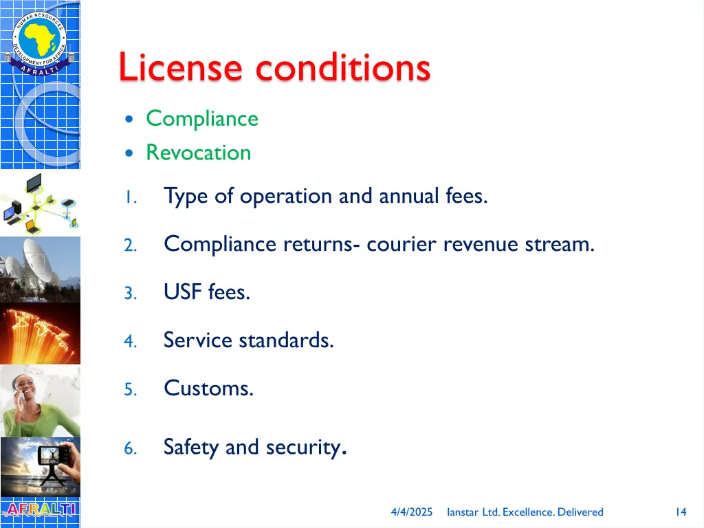 license conditions