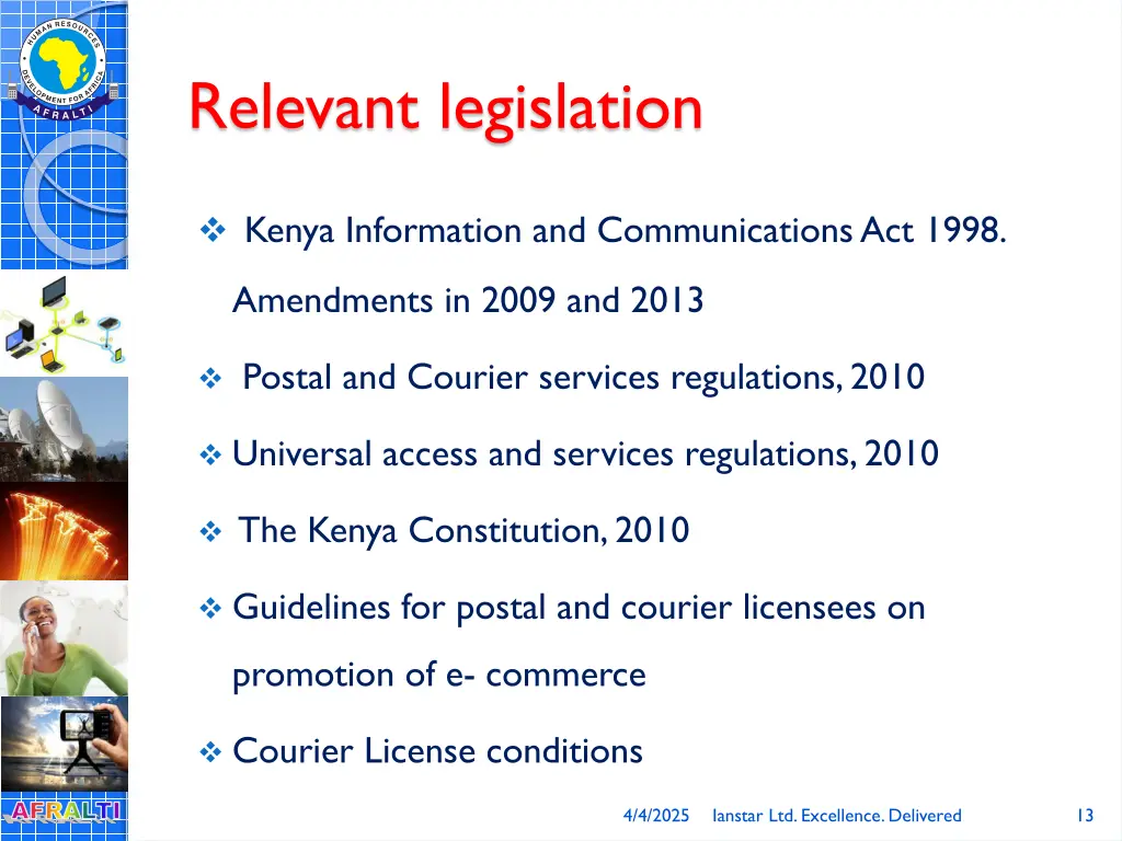 relevant legislation