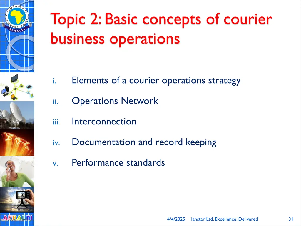 topic 2 basic concepts of courier business