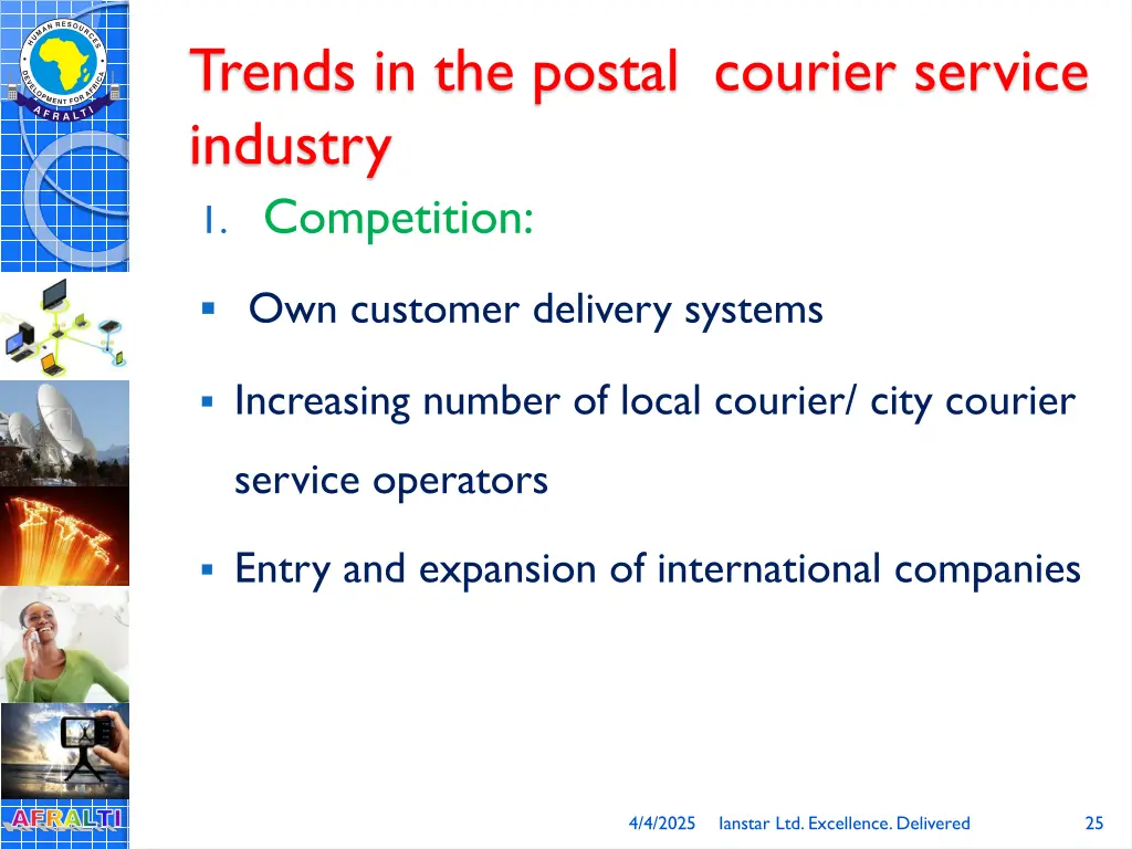 trends in the postal courier service industry