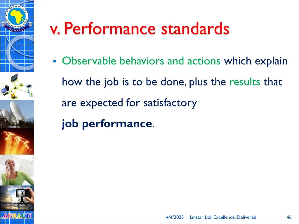 v performance standards