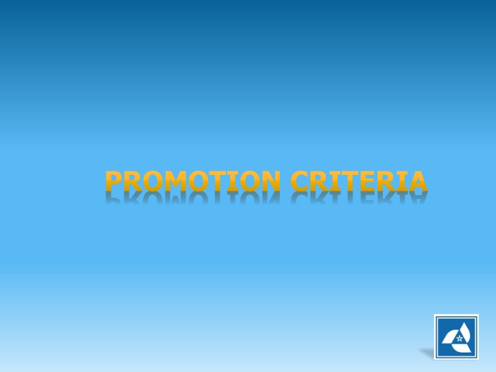 promotion criteria