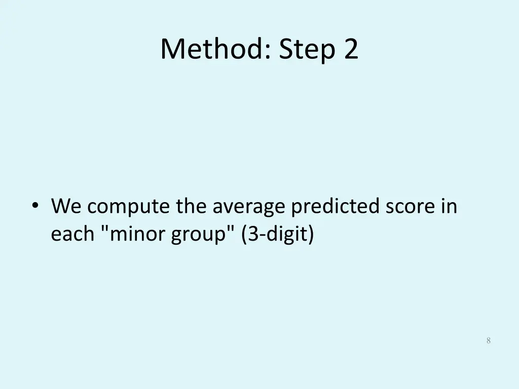 method step 2
