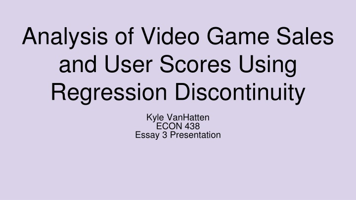 analysis of video game sales and user scores