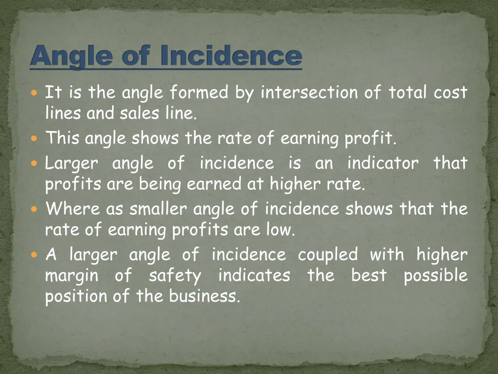 angle of incidence