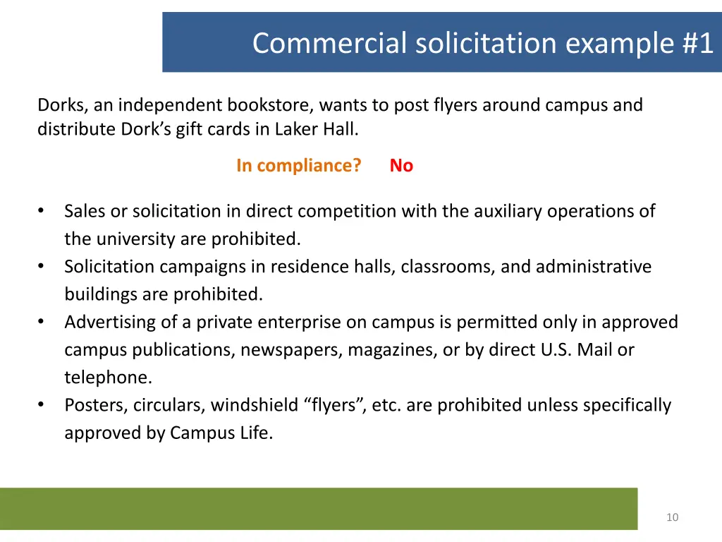 commercial solicitation example 1