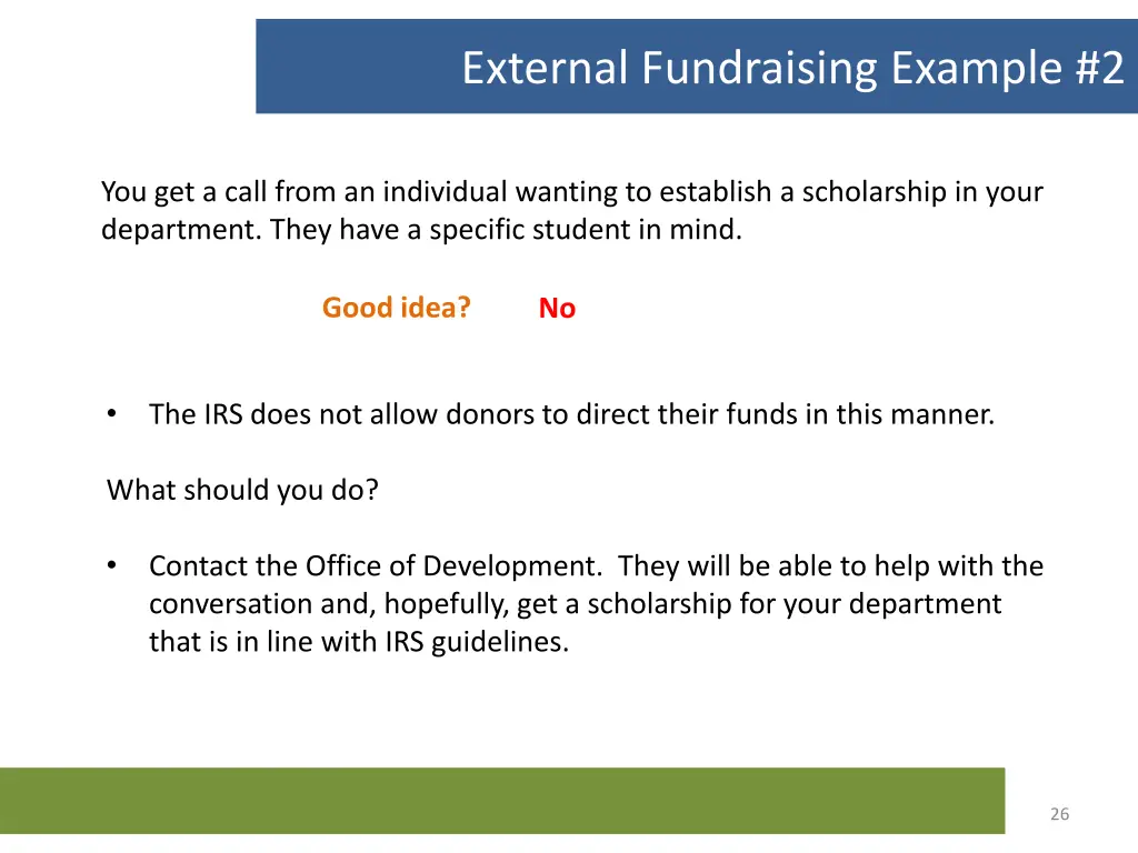external fundraising example 2