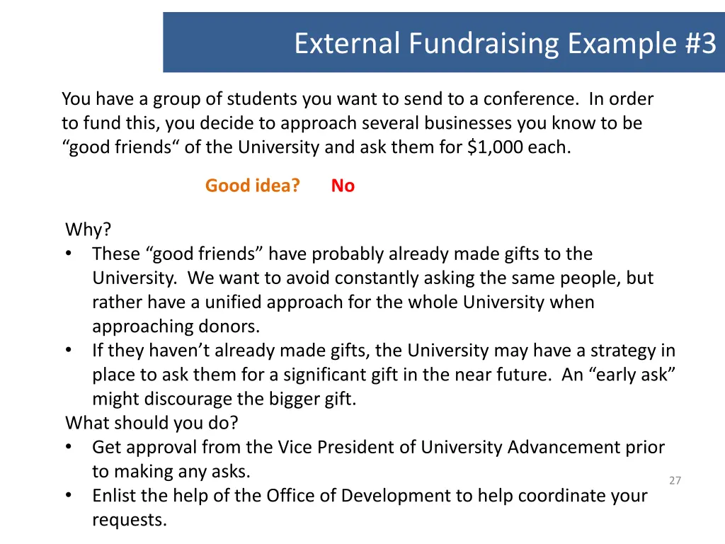 external fundraising example 3