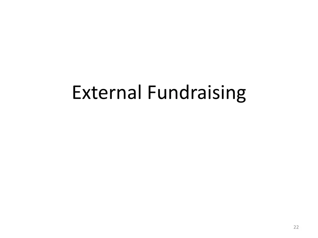 external fundraising