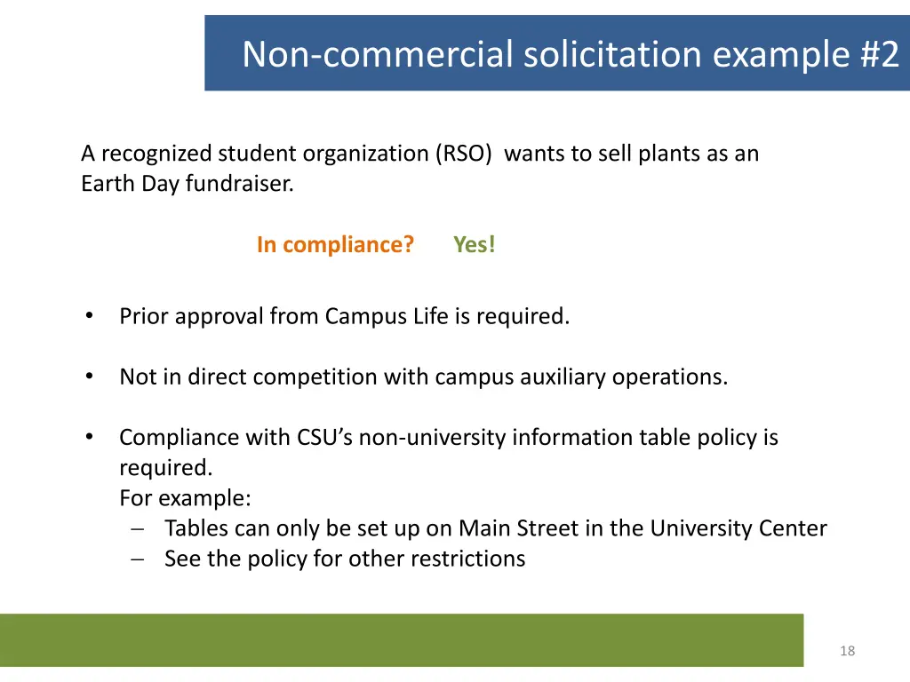 non commercial solicitation example 2
