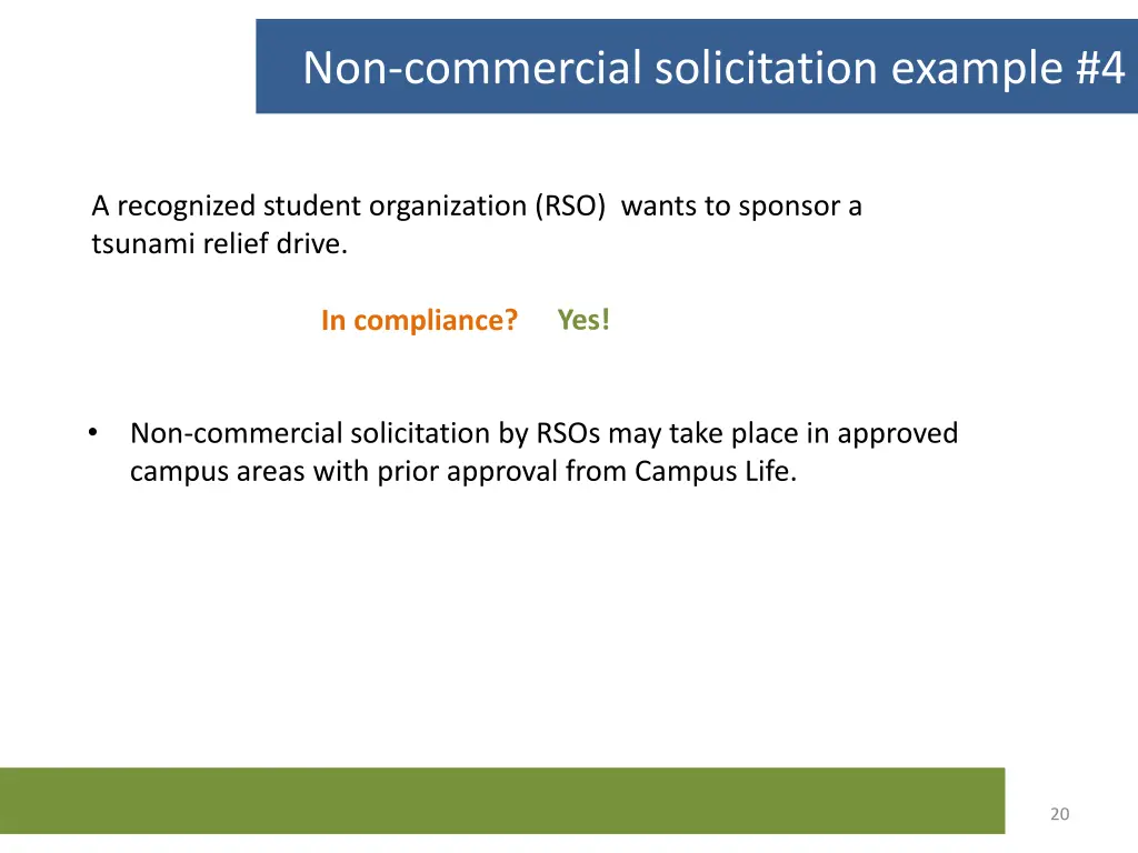 non commercial solicitation example 4