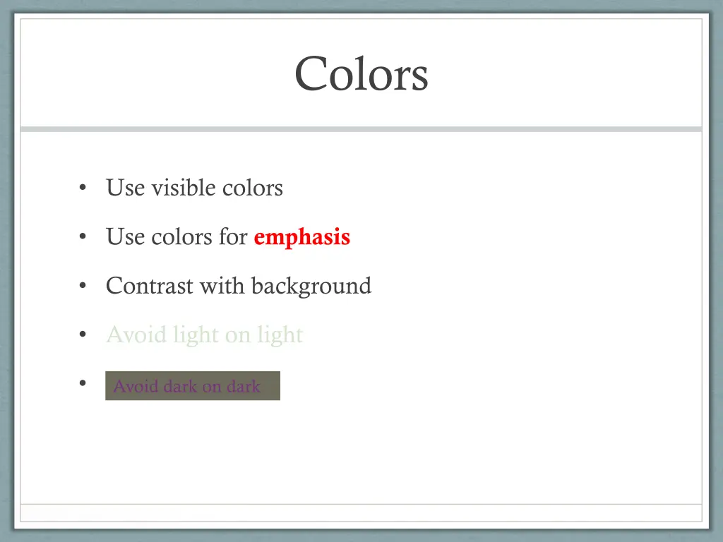 colors
