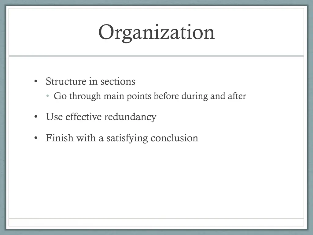 organization