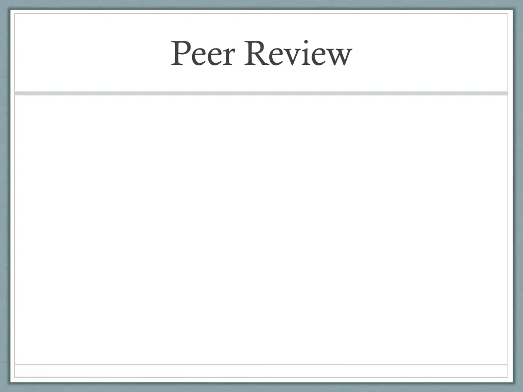 peer review