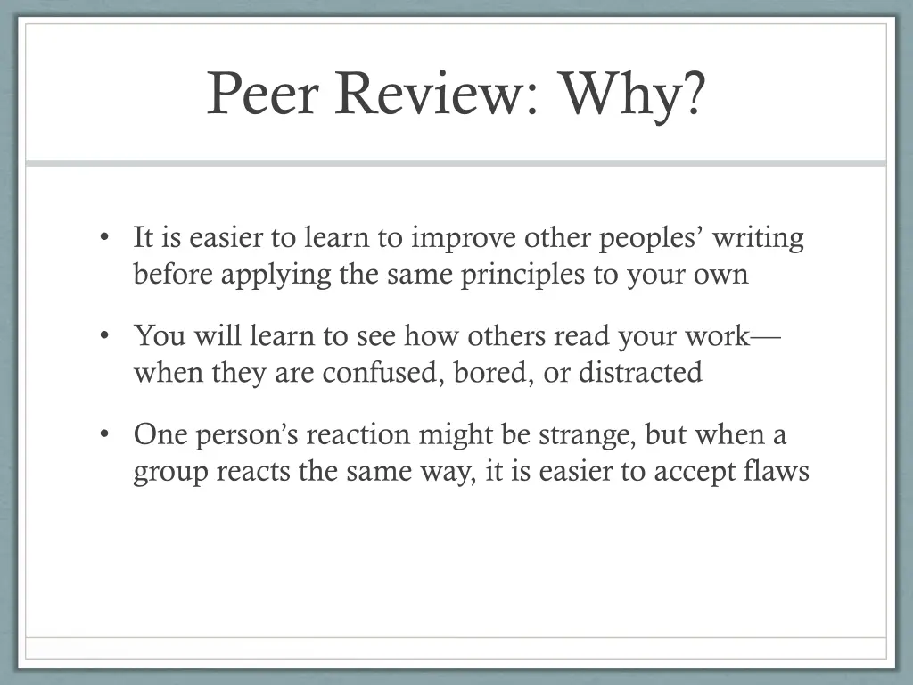 peer review why