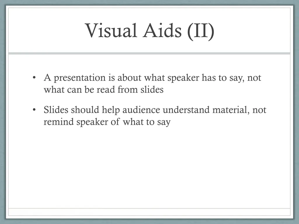 visual aids ii