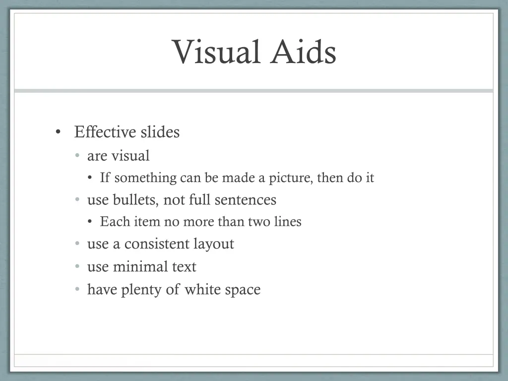 visual aids