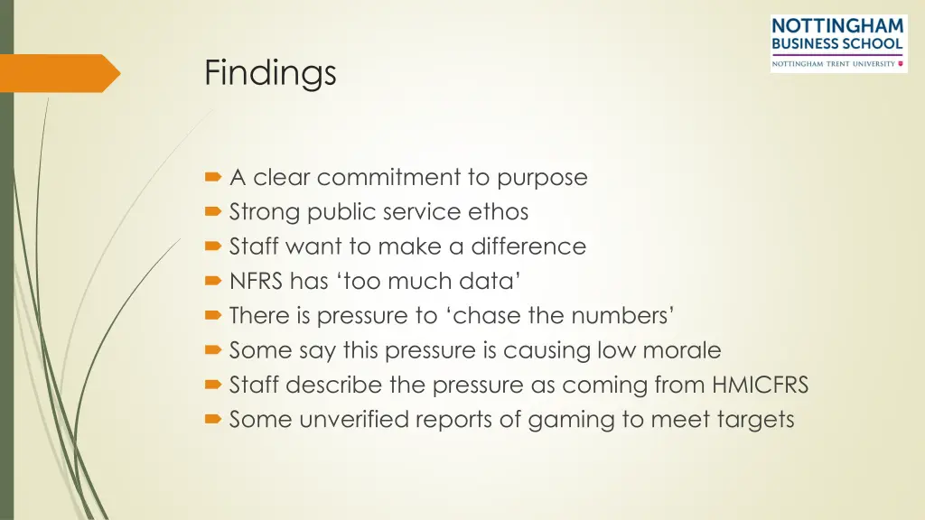 findings