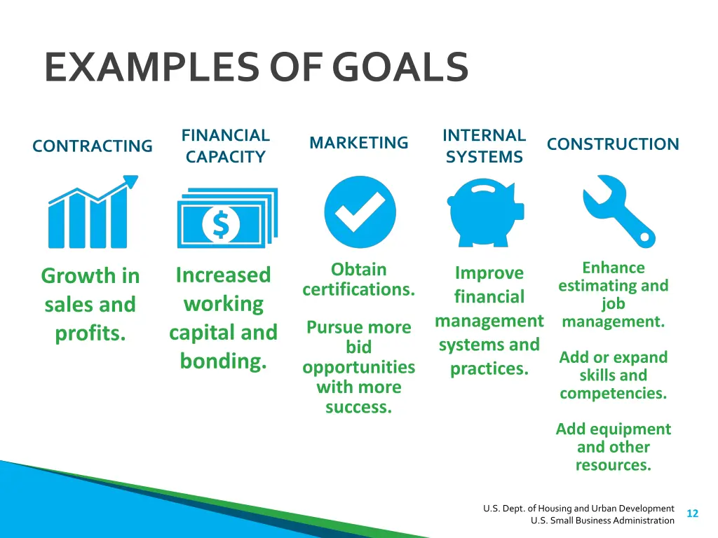 examples of goals