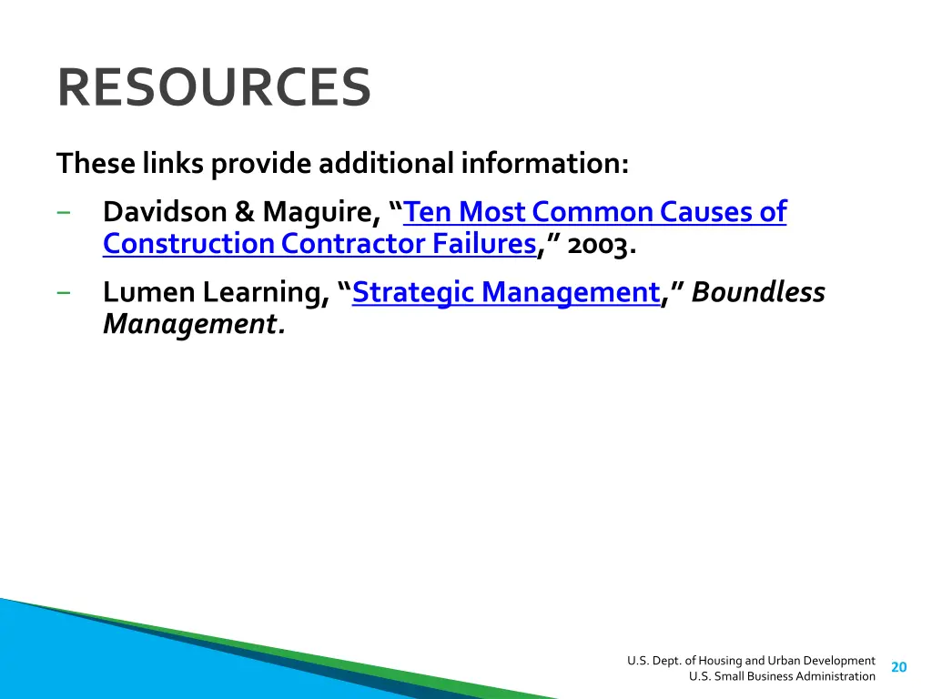 resources