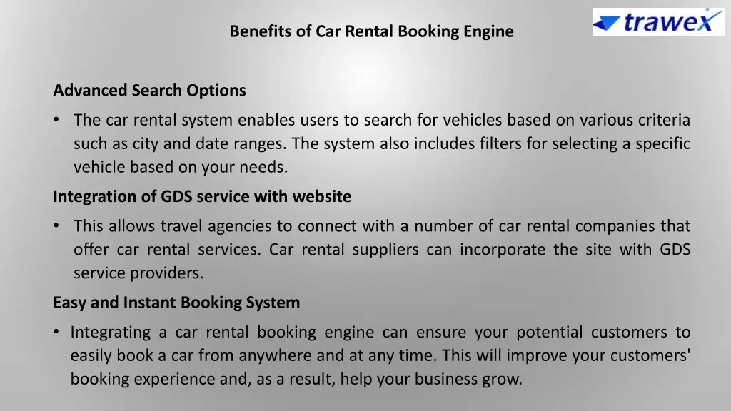 benefits of car rental booking engine